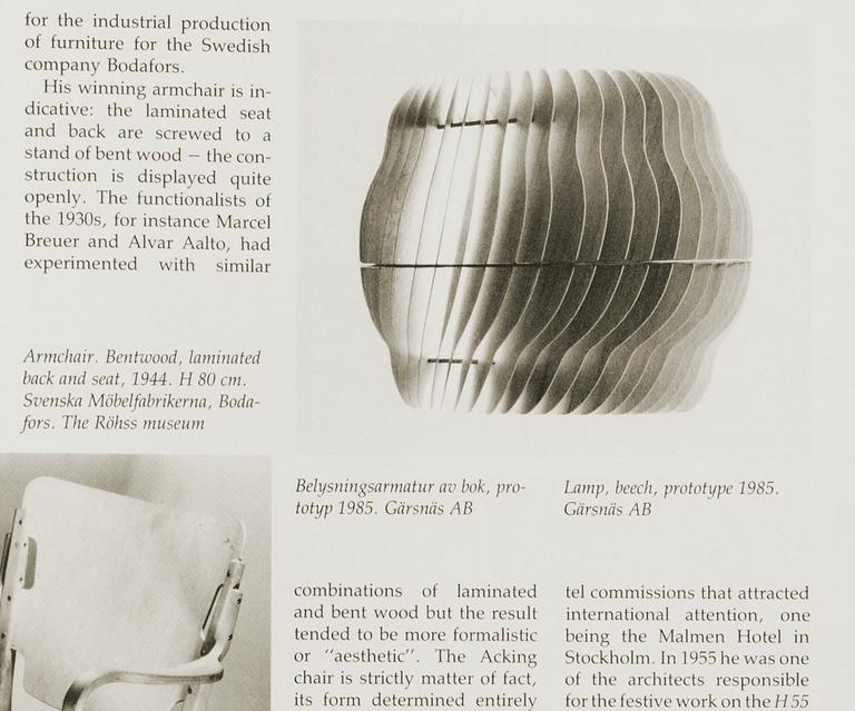 CARL-AXEL ACKING, lampor, 2 st, prototyper för Gärsnäs 1985.