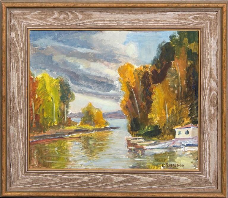 Lennart Rosensohn, oil on panel, signed.