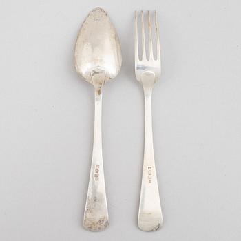 A Dutch Silver Cutlery Set, mark of J.M. van Kempen & Zn., Voorschoten 1906-07, (24 pieces).