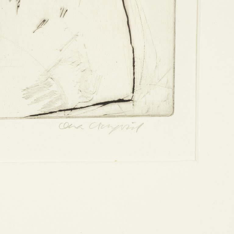 Lena Cronqvist, drypoint, signed 21/25.