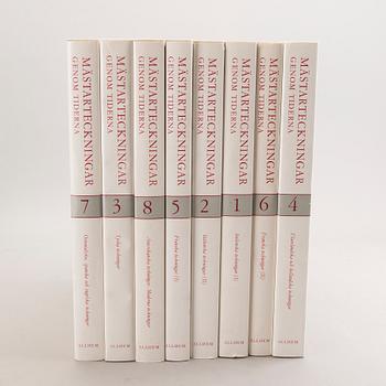 Book, 8 Vol, "Master drawings through the ages", Allhem, Malmö, 1965.