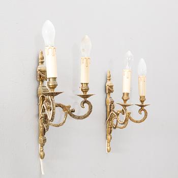 Vägglampetter ett par Louis XVI-stil 1900-talets första hälft.