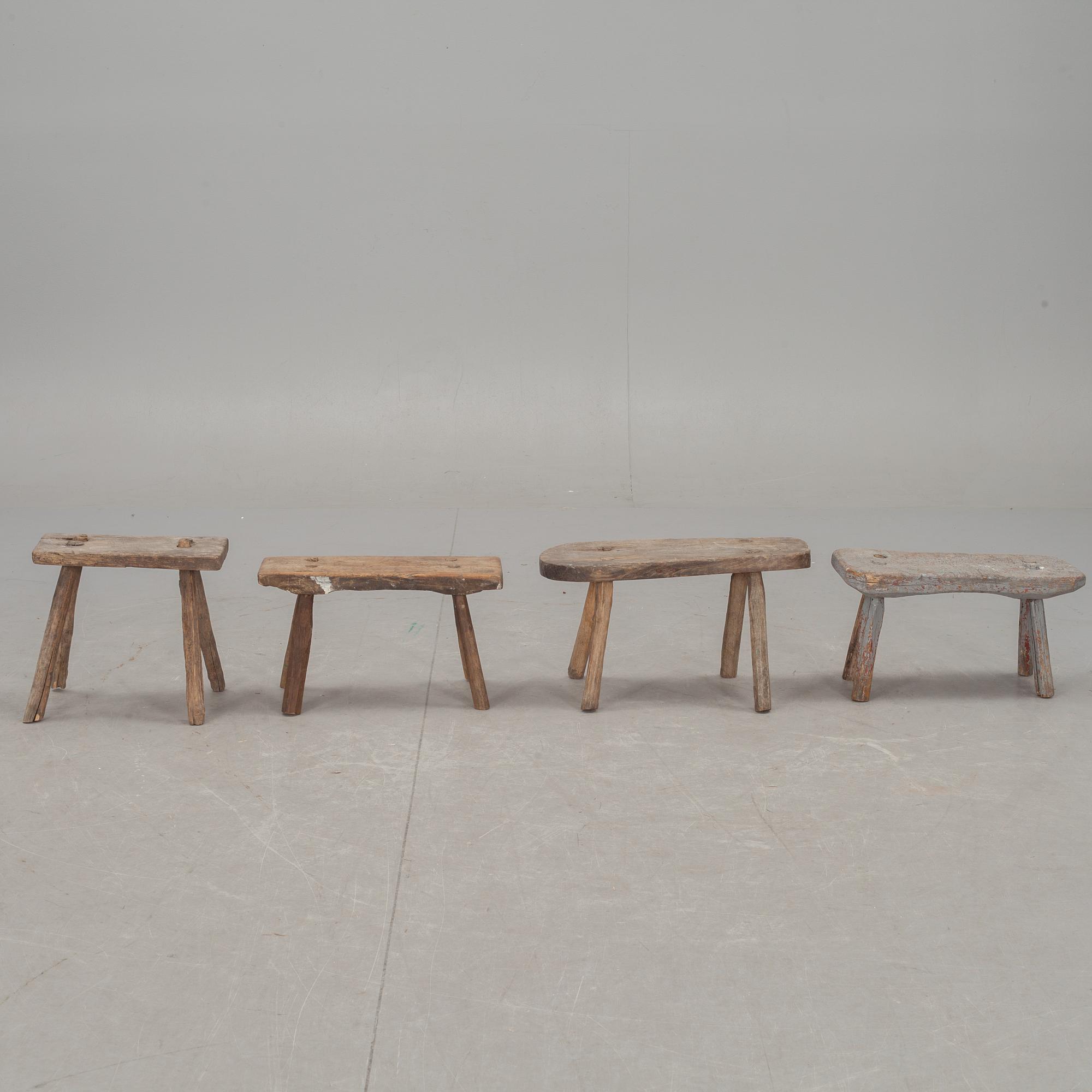 PALLAR, allmoge, 4 st, diverse ålder och utförande.