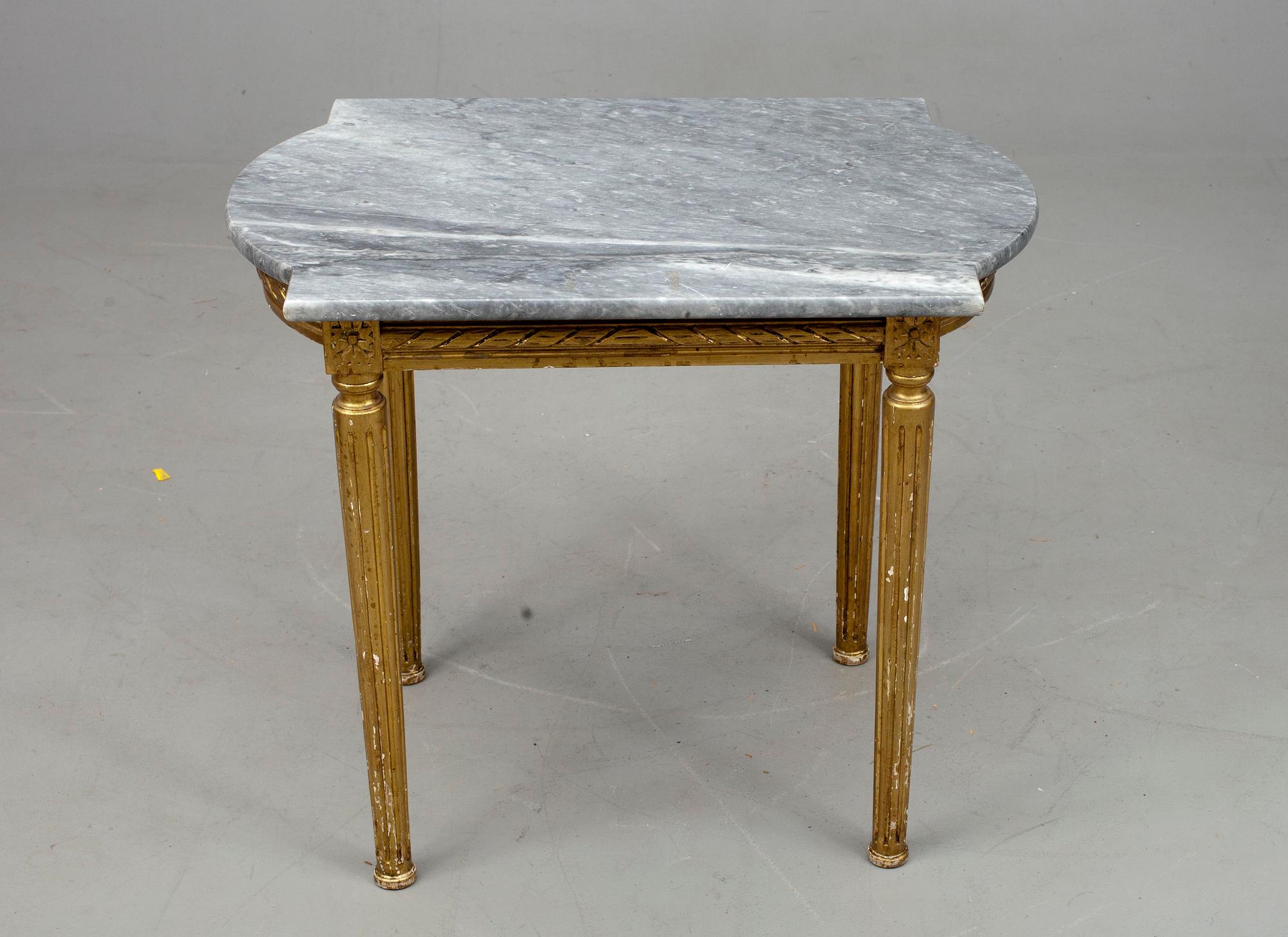 BORD, marmor samt trä, gustaviansk stil, 1900-talets första hälft.