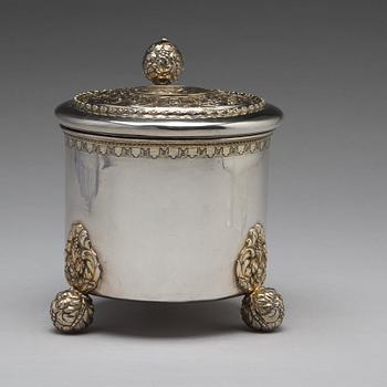 Jacob Brunck, dryckeskanna, silver, Stockholm 1724. Senbarock.