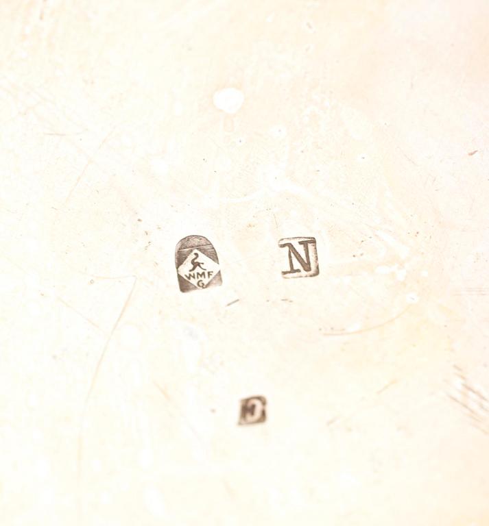 COCTAILSHAKER, nysilver, Württemburgische Metallwarenfabrik, 1900-talets mitt.