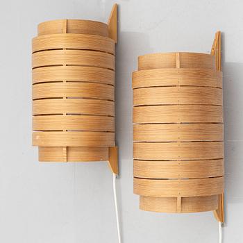 Hans-Agne Jakobsson, a pair of wall lights, Elysett, markaryd, Sweden, 1970's.