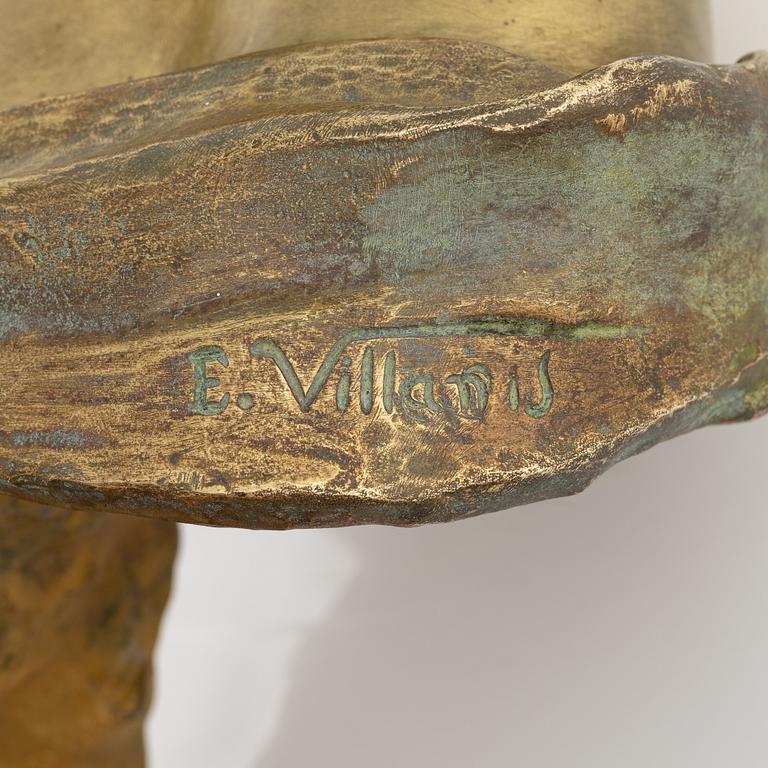 Emmanuel Villanis, skulptur. Signerad. Gjutarstämpel. Brons, höjd 55 cm.