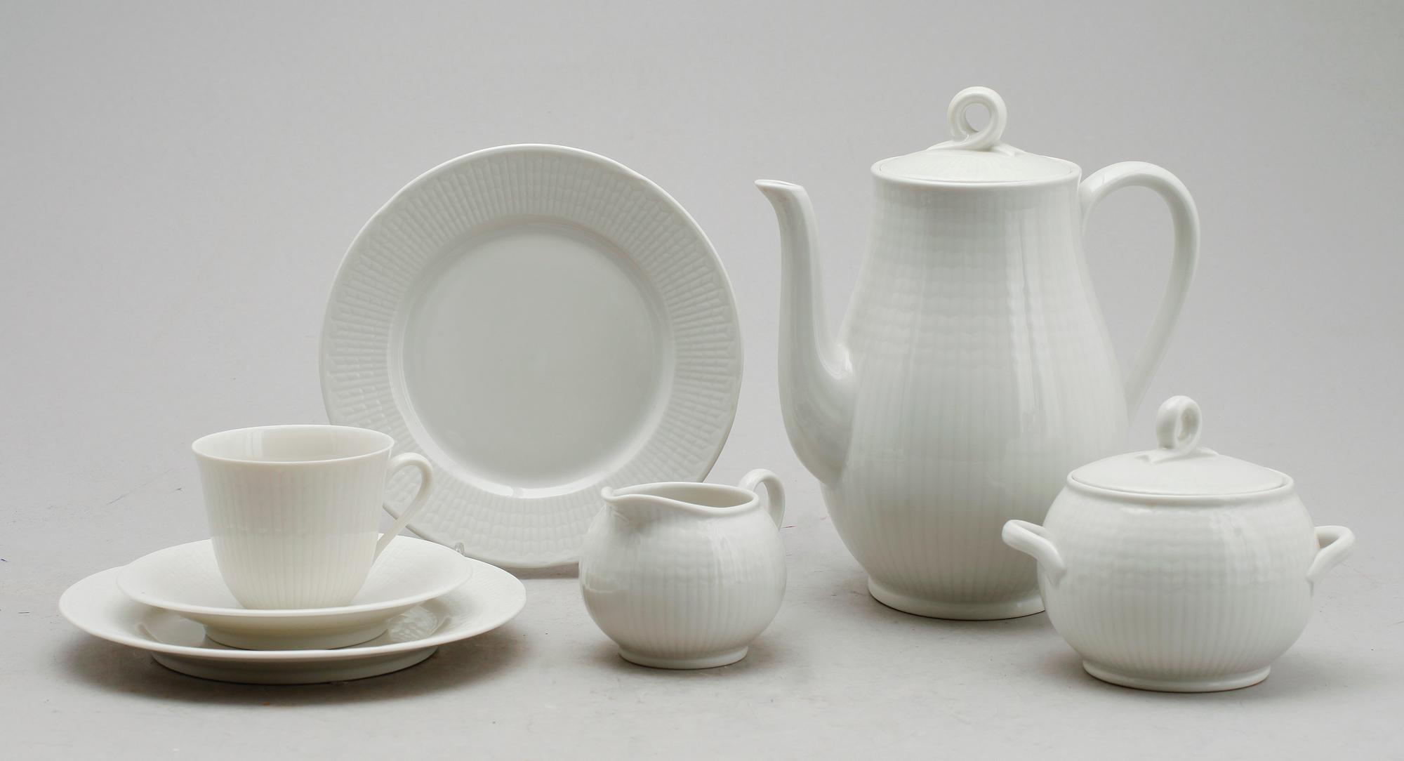 KAFFESERVIS, 27 del, porslin, Louise Adelborg, Rörstrand.