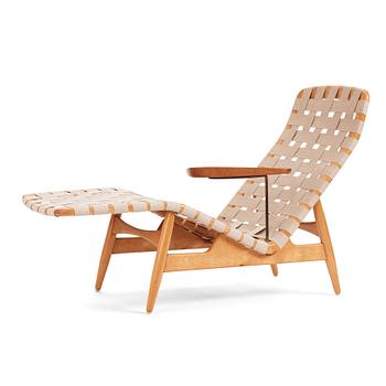 340. Arne Vodder, a lounge chair with side table, Bovirke, Denmark 1950s.