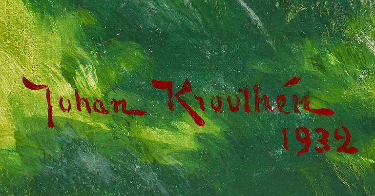 JOHAN KROUTHÉN, olja på duk, signerad och daterad 1932.