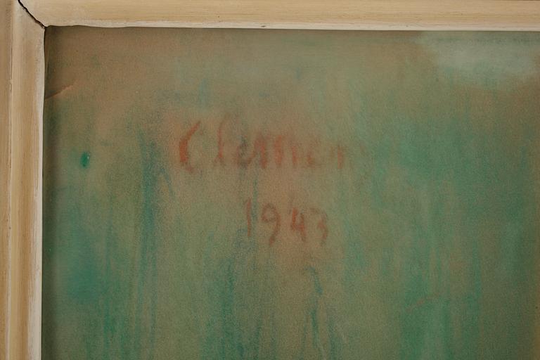 CURT CLEMENS, pastell, sign och dat 1947.