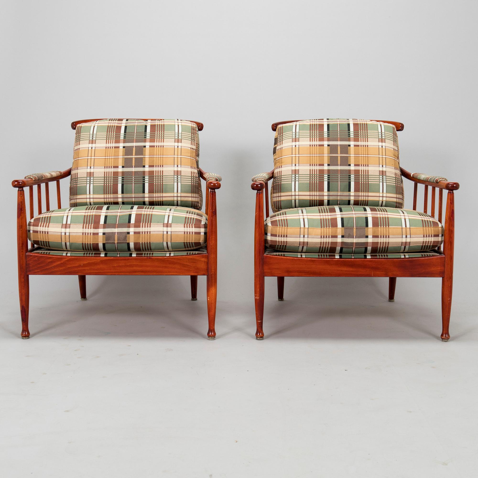 Kerstin Hörlin-Holmquist, a pair of "Skrindan" armchairs for OPE Möbel, second half of the 20th century.