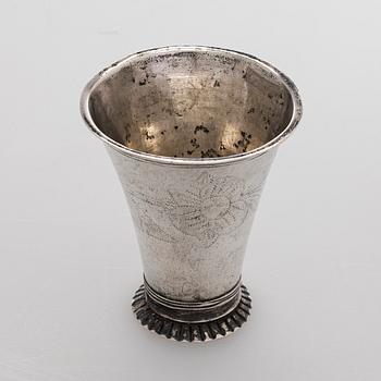 Johan Björklund, bägare, silver, Nykarleby, Finland 1806.