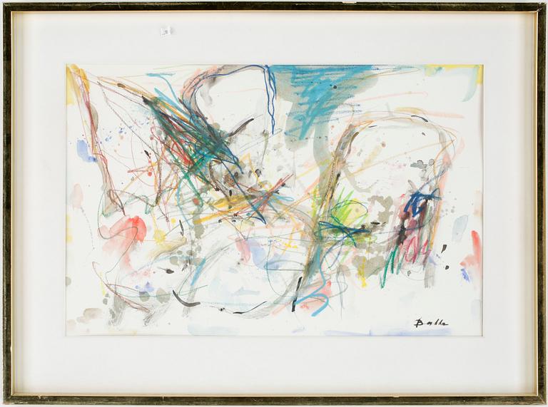 MOGENS BALLE, blanteknik på papper, sign.