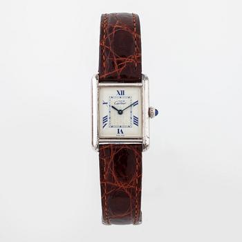 must de CARTIER, Tank Argent, wristwatch, 22 mm.