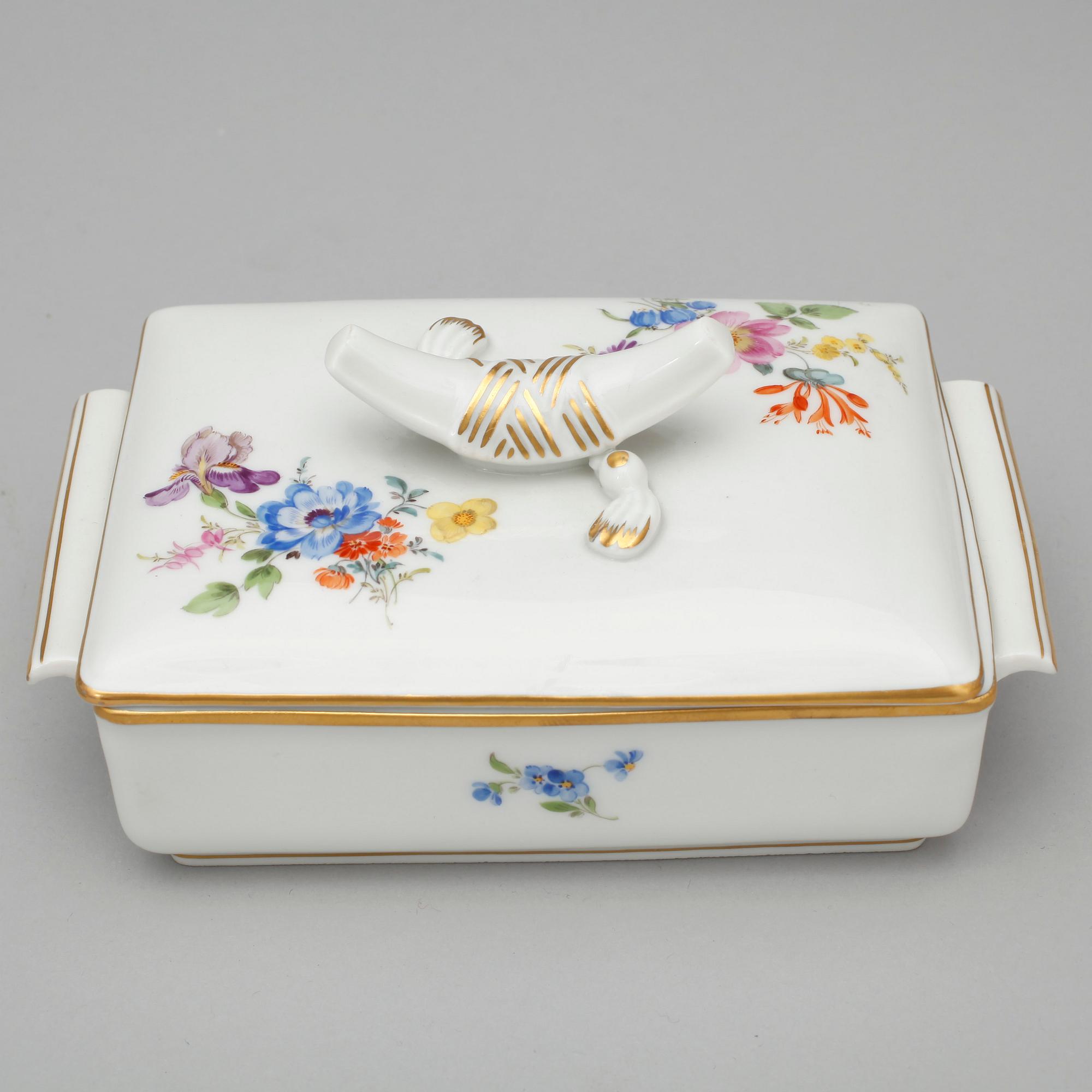 PARTI PORSLIN, 9 delar, Meissen, 1900-talets mitt / andra hälft.