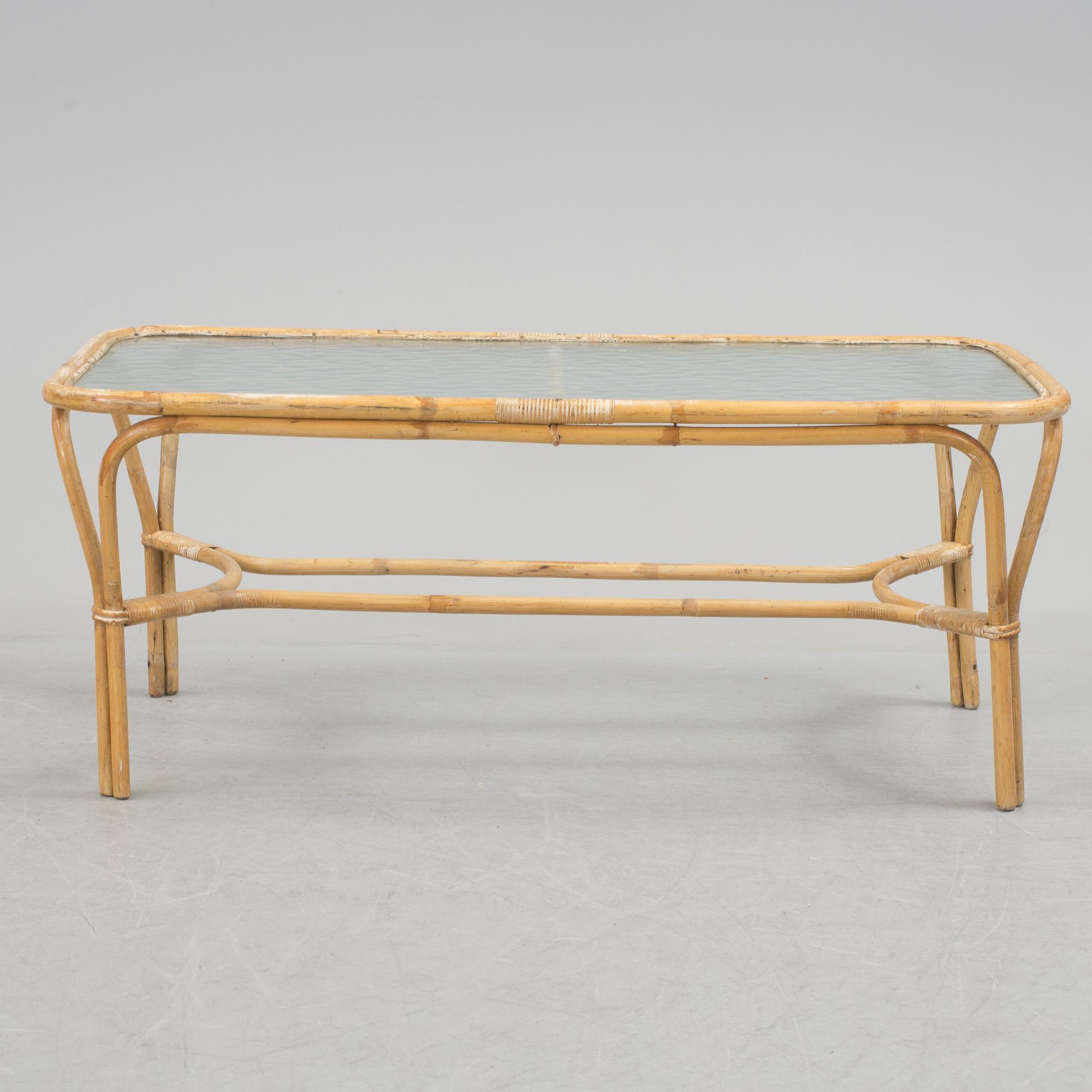 A bambu furniture suite from E.W. Ottosson korgmöbelfabrik, Stockholm, 1940's.