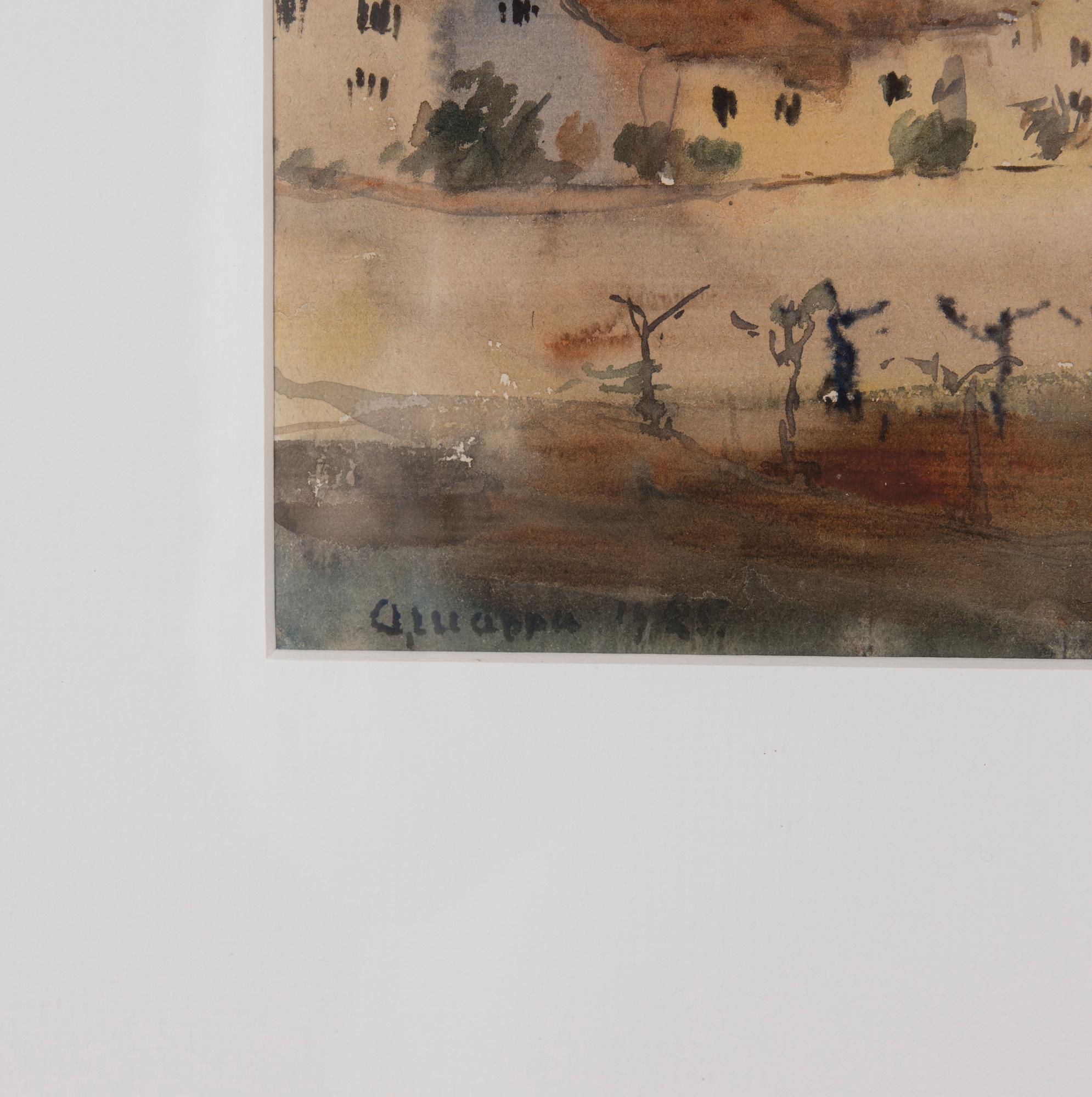AARNE ULAPPA, akvarell, signerad och daterad 1925.
