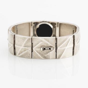 Lapponia wristwatch "Istral" sterling silver, designed by Björn Weckström, 1988.