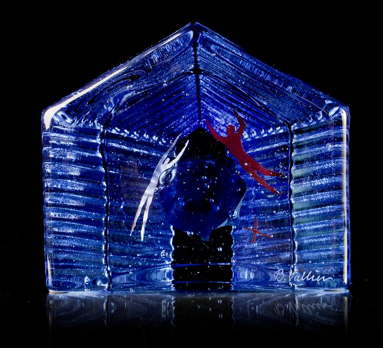 SKULPTUR, glas, Bertil Vallien, Kosta Boda, sign o numr.