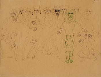 712. Carl Fredrik Hill, Figures and horse.