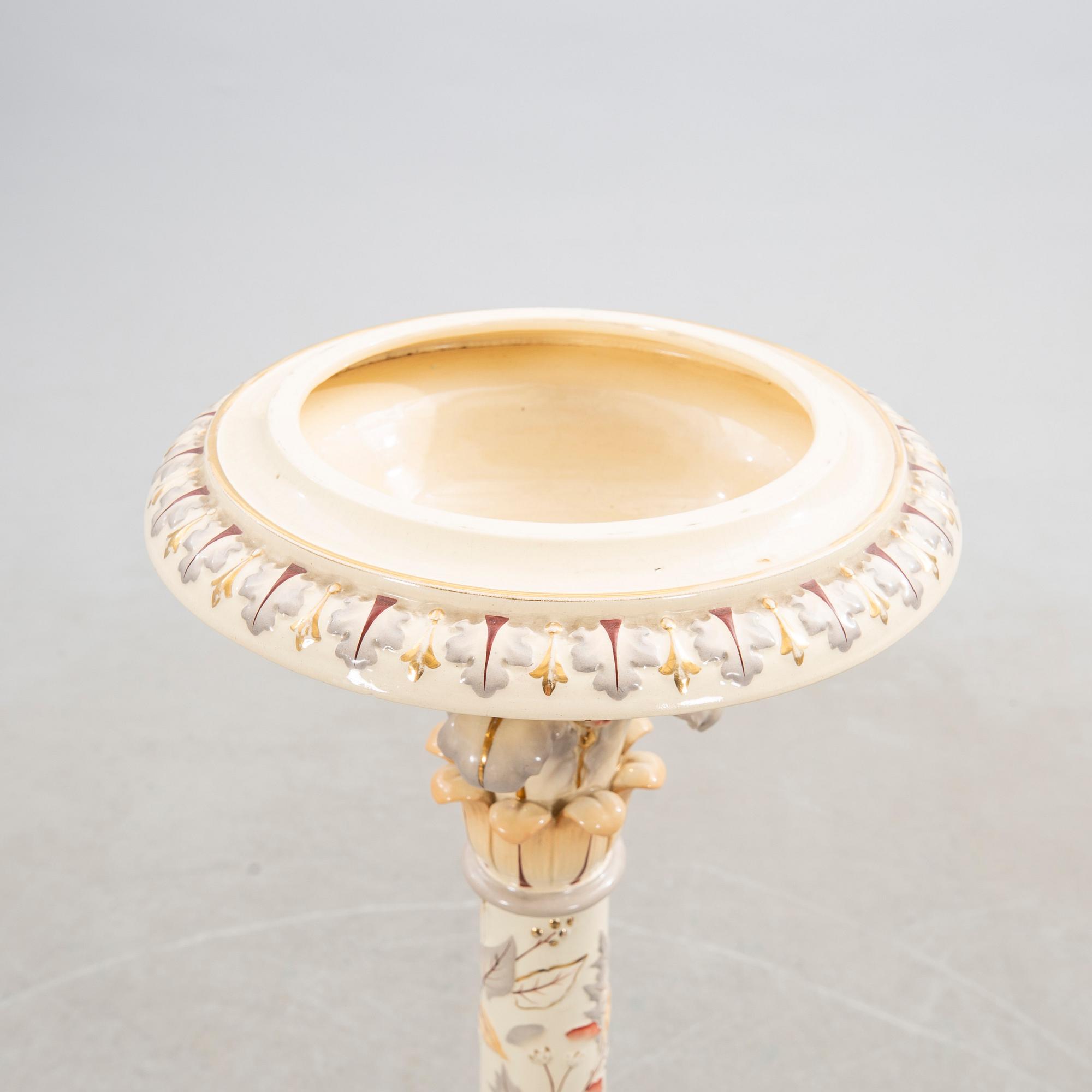 Golvlampa/Fotogenlampa Nyrenässans Rörstrand sent 1800-tal.