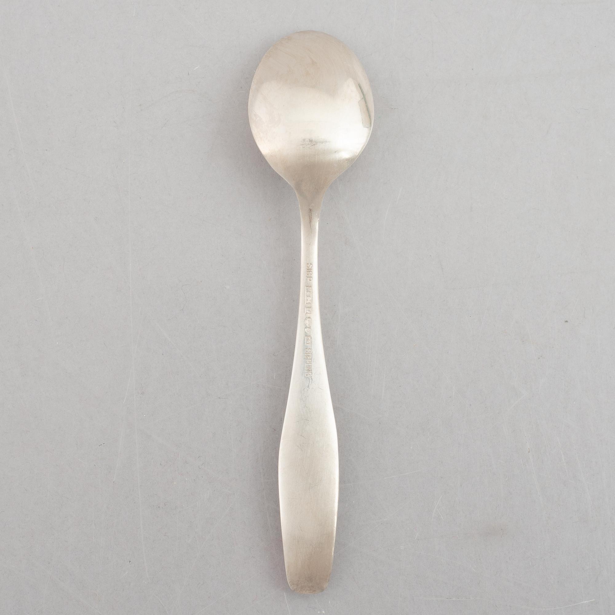 Sigurd Persson, mockaskedar, 12 st, sterlingsilver, "Ultra", Nysilversmedjan Ruben Johansson, Lidköping 1959-1969.