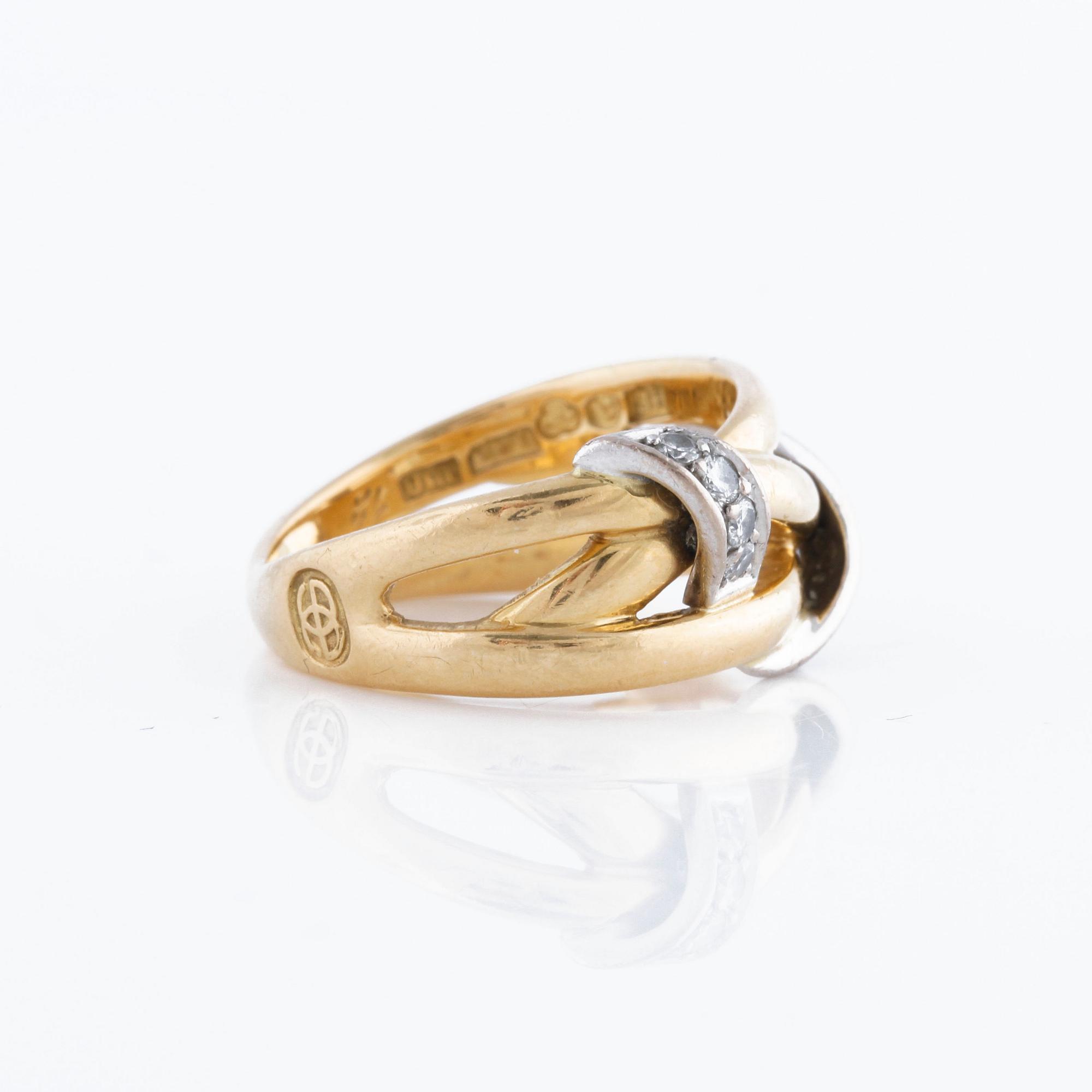 RING, med briljantslipade diamanter 0.18 ct, Engelbert collection, Engelbert, Stockholm, 1994.