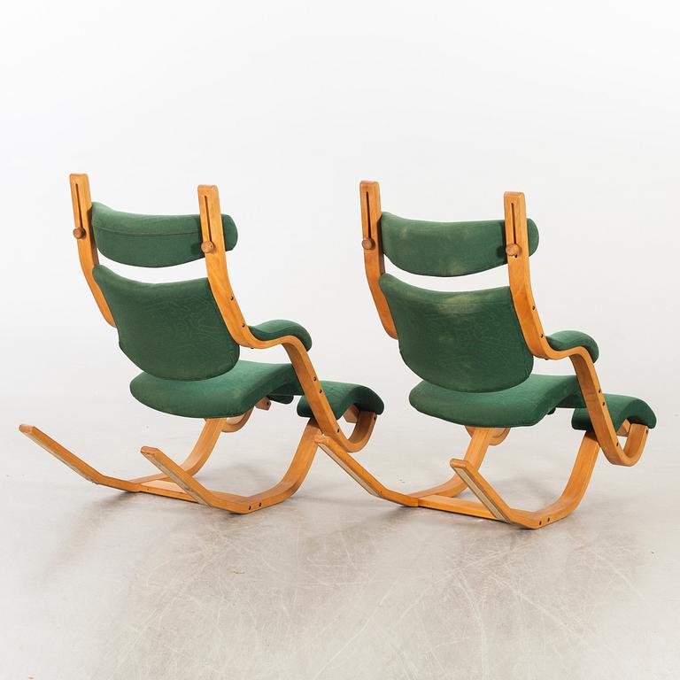 PETER OPSVIK, gungstolar 2 st, "Gravity Balans", Stokke,Gravity Chair', modell lanserad 1983.