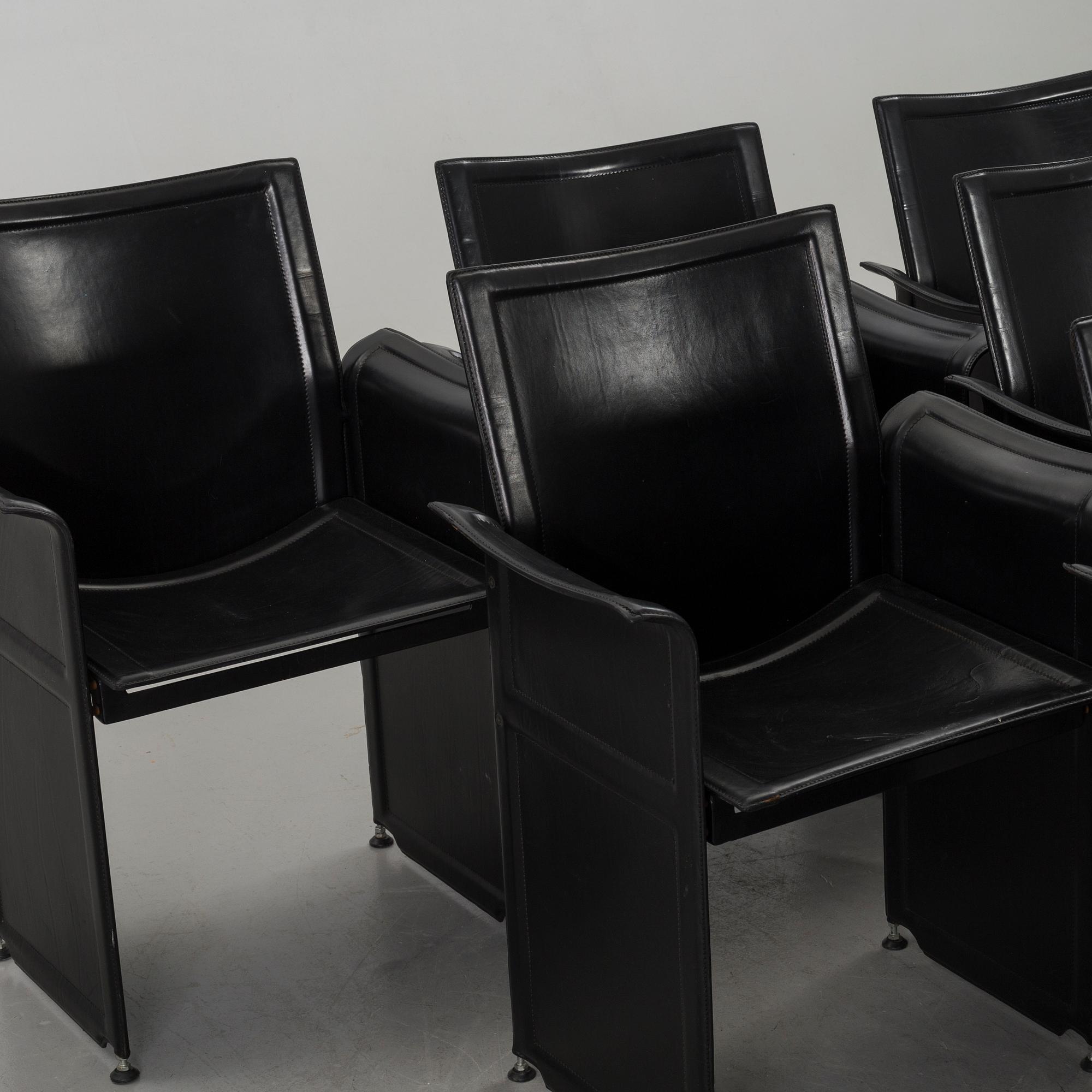 TITO AGNOLI, karmstolar, 6 st, "Korium", för Matteo Grassi.