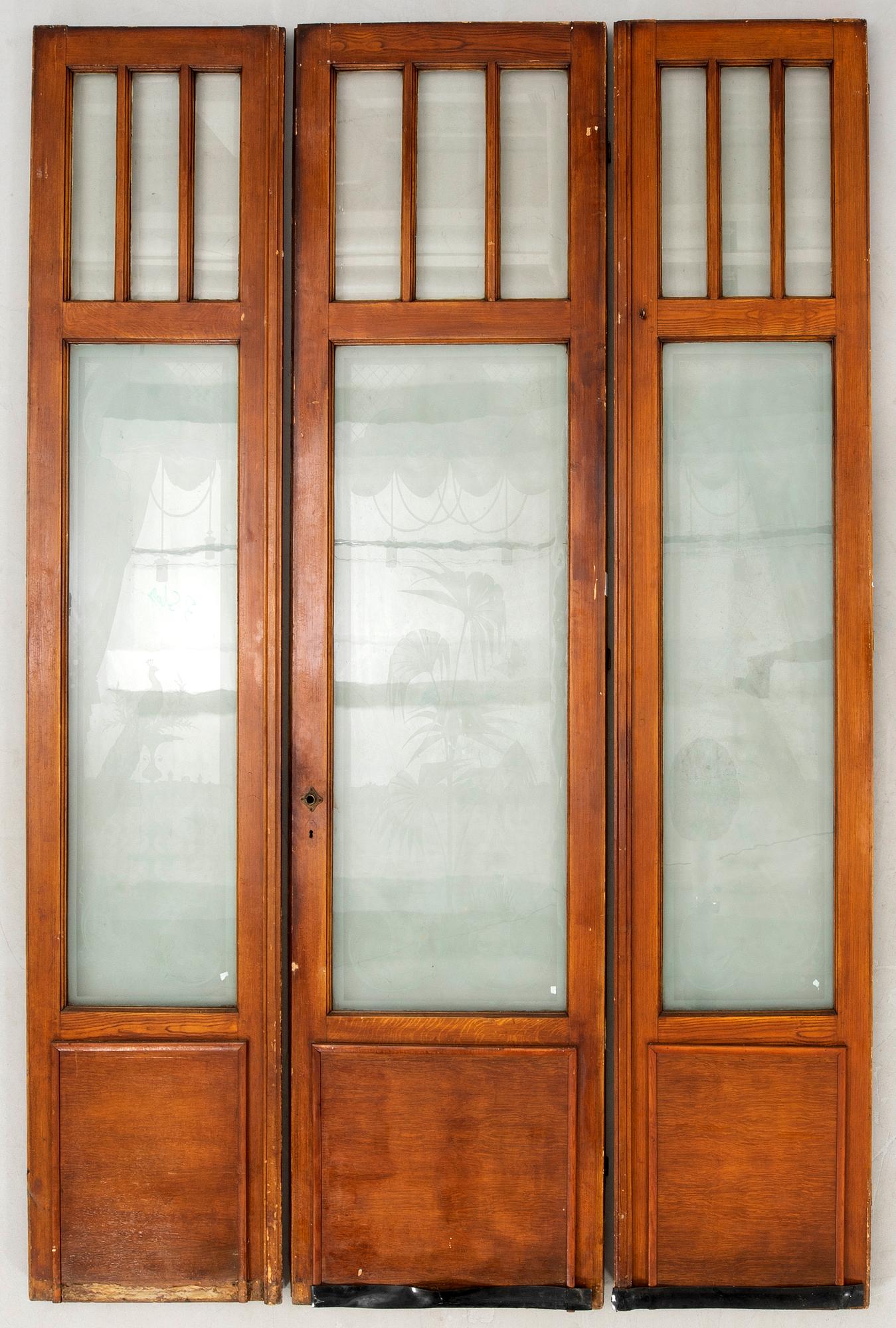 Dörrar 3 st  Frankrike tidigt 1900-tal.