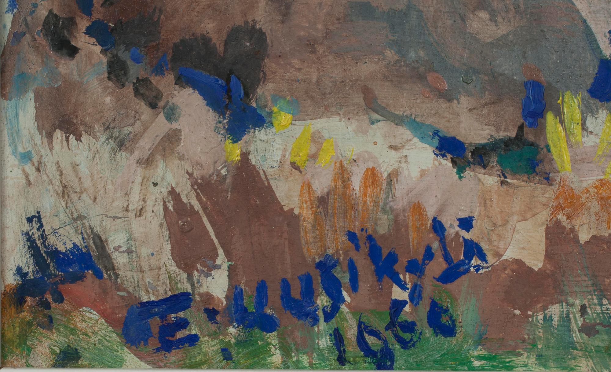 EINARI UUSIKYLÄ, öljy levylle, sign. ja päiv. 1960.