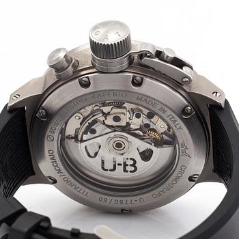 U-Boat, Flightdeck, kronograf, armbandsur, 50 mm.