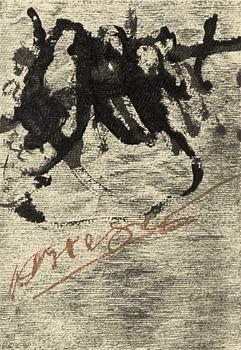 Antoni Tàpies, "Petite écriture marron".