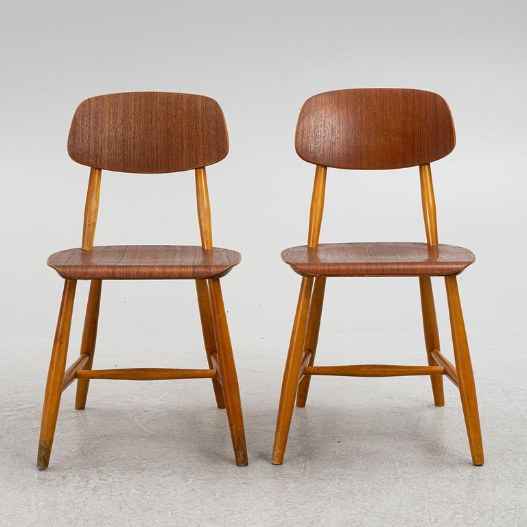 Martinsson and Axelsson, tolar, 6 pcs, "Paus/28T" Nässjö chair factory, 1950s/60s.