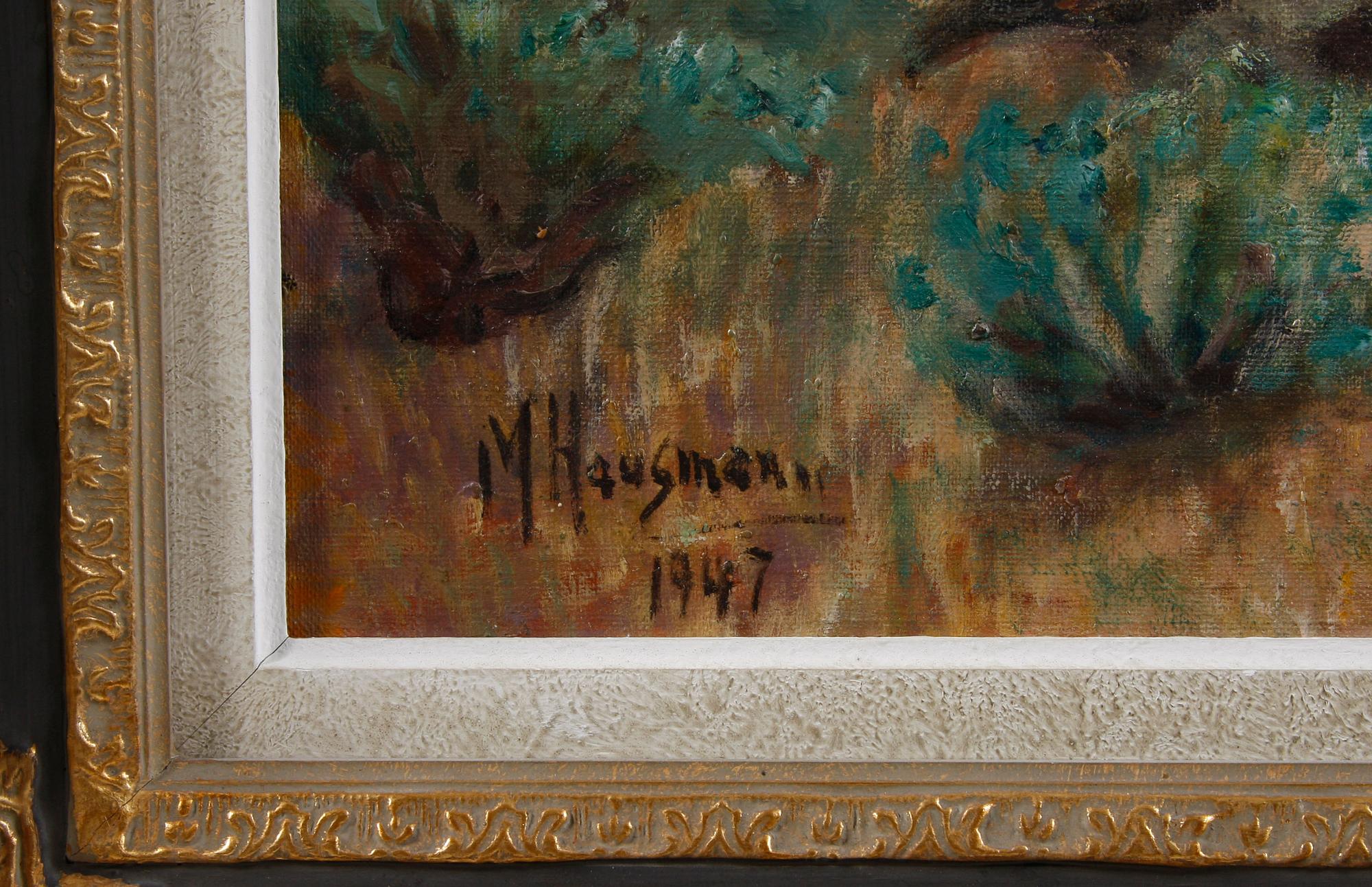 OKÄND KONSTNÄR, olja på duk, sign Hausman.