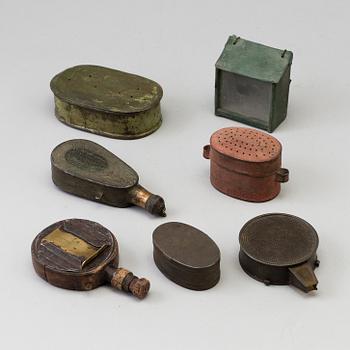 ASKAR FÖR FISKEAGN, 7 st, 1800-/1900-tal.