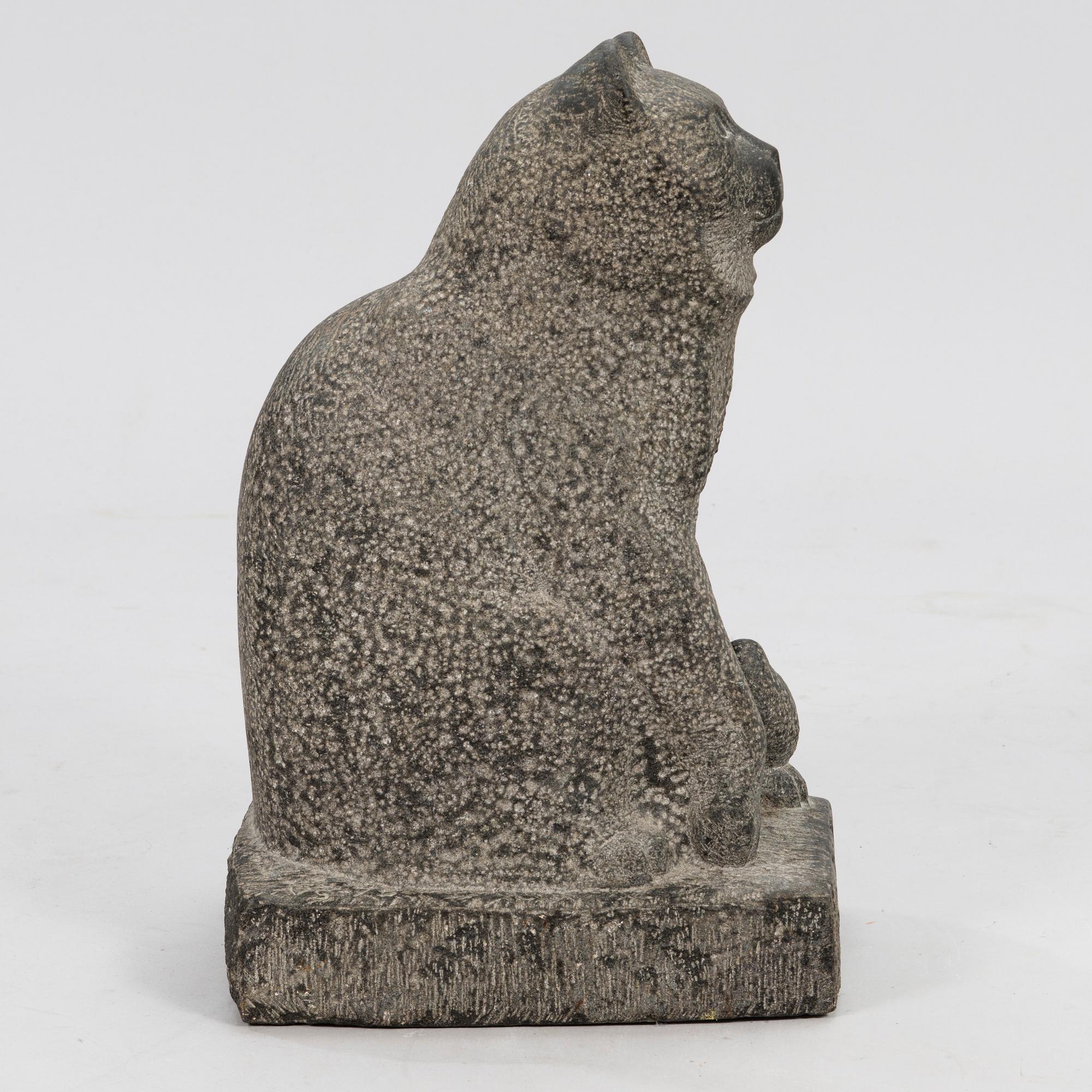 VILJO SAVIKURKI, sculpture, black granite, signed and dated -75.