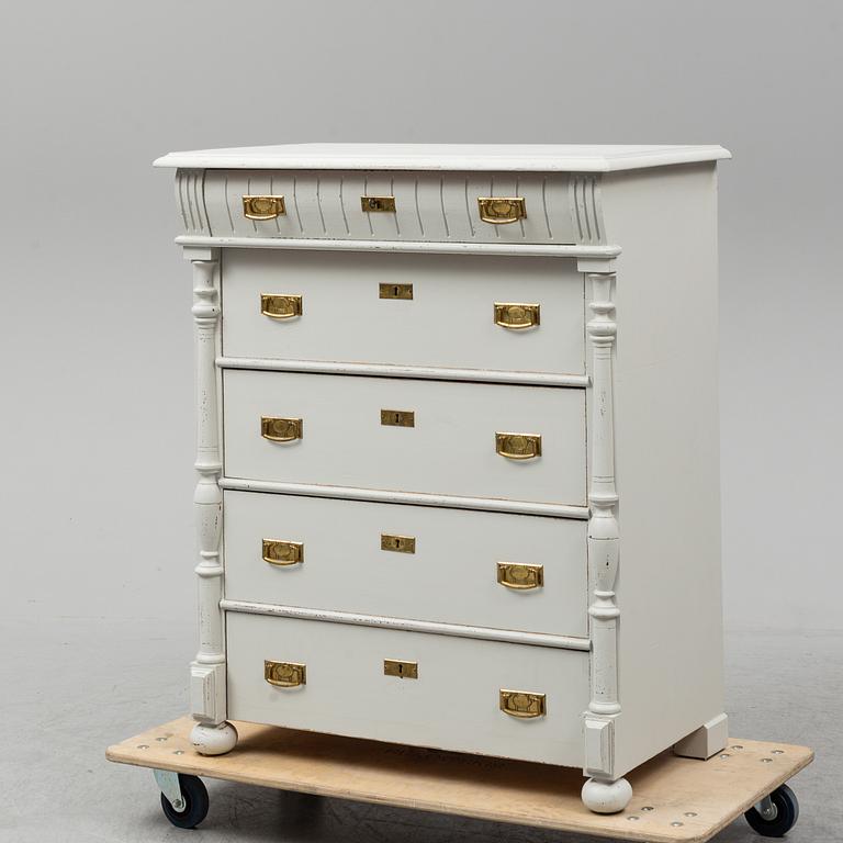 A painted chest of drawers, early 20th Century.