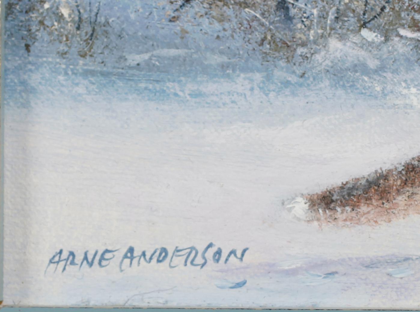 ARNE ANDERSSON, 2 st, oljor på duk, signerade.