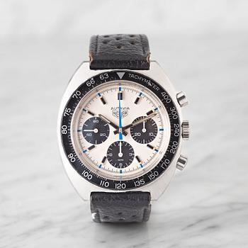 HEUER, Autavia, "Jo Siffert", kronograf, armbandsur, 42,5 mm,