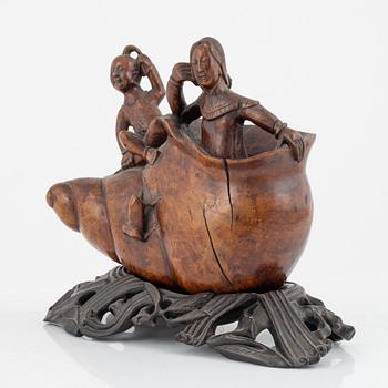 A Chinese root sculpture, Qing dynasty, 18th/19th Century.