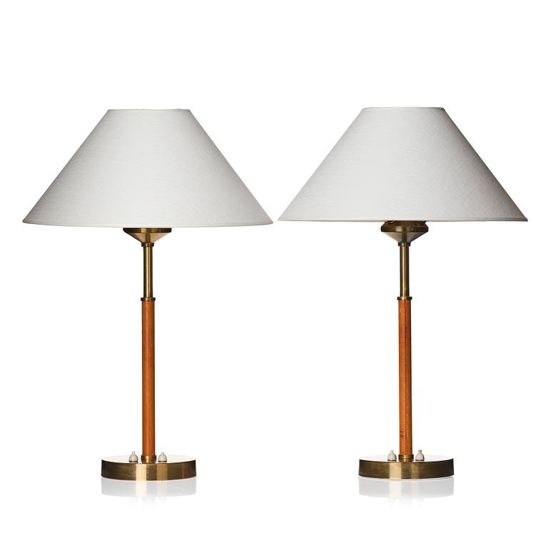 Bertil Brisborg, & Åke Hultgren (Sweden 1931-2013), a pair of table lamps, model "2043", Nordiska Kompaniet 1940-50s.