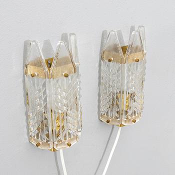 Wall lamps, a pair, second half of the 20th century.