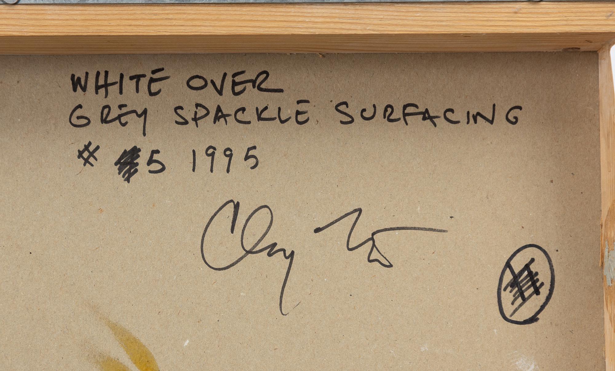 Clay Ketter, "White Over Grey Spackle Surfacing #5".