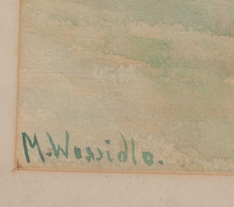 MARGARETHE WOSSIDLO, akvarell, signerad.