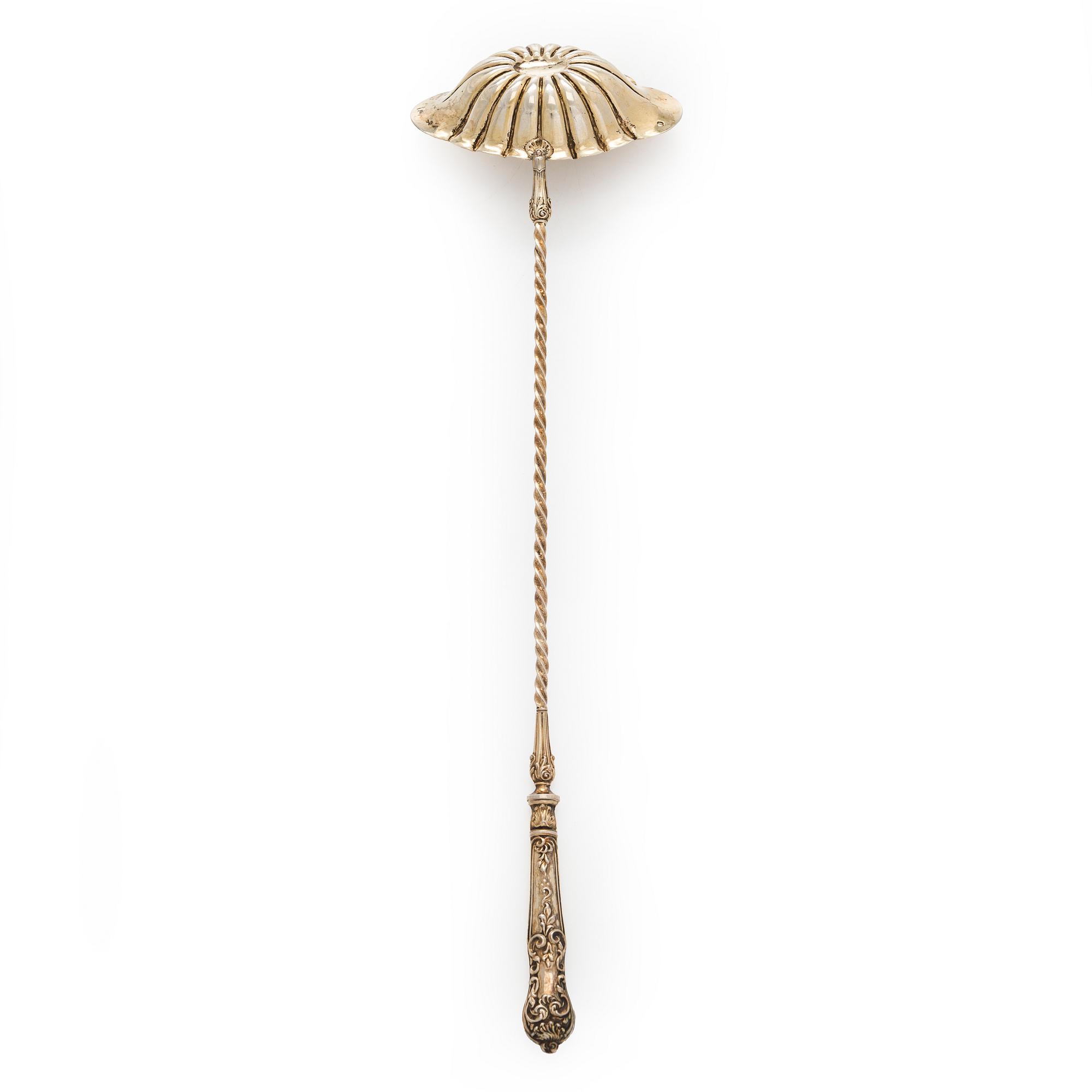 A gilded silver ladle, Paris, France after 1838, likely 19th century.