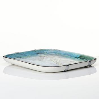 Carl-Harry Stålhane, a stoneware dish, Rörstrand 1957.