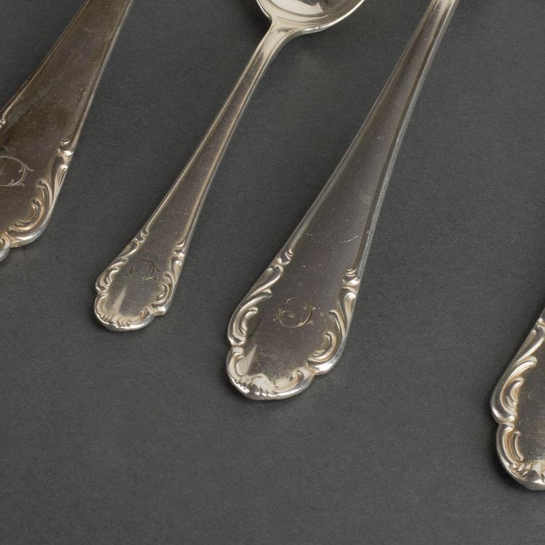 BESTICKUPPSÄTTNING, 137 delar, nysilver, "Haga".